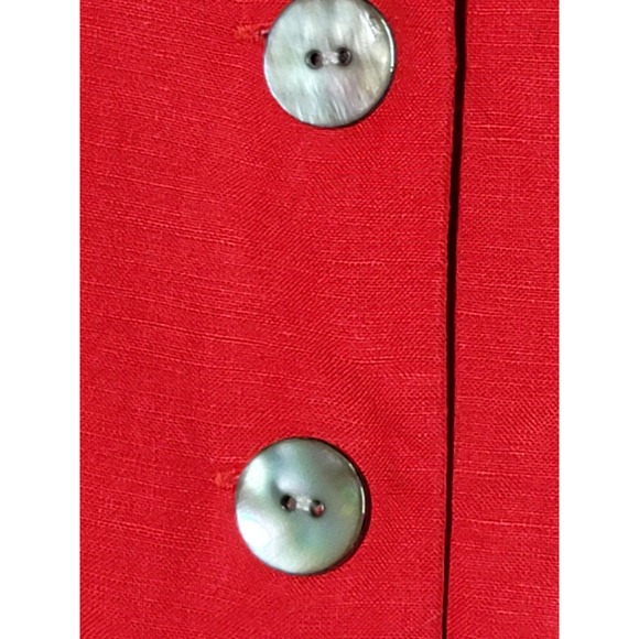 Jessica Howard Maxi Dress Size 10 Sleeveless Red lagenlook Linen Button up - Picture 4 of 6